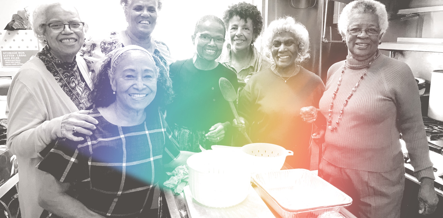 Smiling members of the St. Augustine's congregation